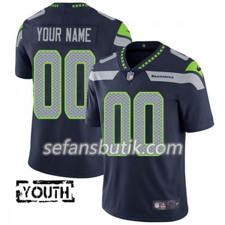 Seattle Seahawks Tröjor Custom Navy Blå - Barn